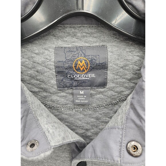 New Cloudveil Medium Quilted Snap-button Shirt/Jacket with Pockets - Retail $200 - Picture 4 of 12